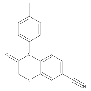 3-Oxo-4-(P-tolyl)-3,4-dihydro-2H-benzo[B][1,4]thiazine-7-carbonitrile结构式