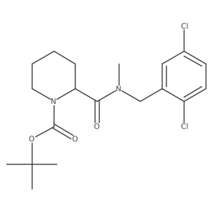 tert-Butyl 2-((2,5-dichlorobenzyl)(methyl)carbamoyl)piperidine-1-carboxylate Structure