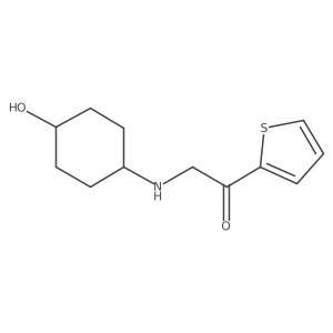 2-(((1r,4r)-4-Hydroxycyclohexyl)amino)-1-(thiophen-2-yl)ethanone结构式