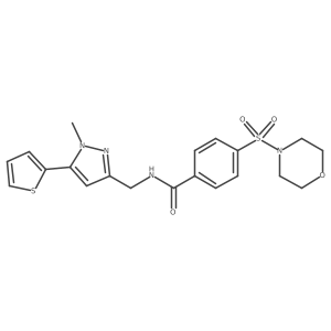 N-((1-methyl-5-(thiophen-2-yl)-1H-pyrazol-3-yl)methyl)-4-(morpholinosulfonyl)benzamide Structure