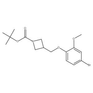 tert-Butyl 3-((4-bromo-2-methoxyphenoxy)methyl)azetidine-1-carboxylate结构式