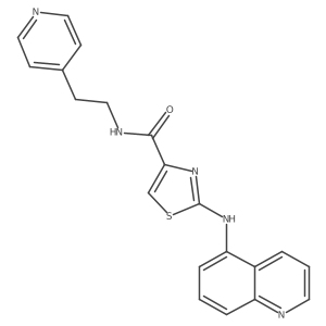 N-[2-(pyridin-4-yl)ethyl]-2-(quinolin-5-ylamino)-1,3-thiazole-4-carboxamide Structure