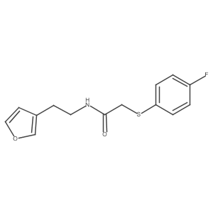 2-((4-fluorophenyl)thio)-N-(2-(furan-3-yl)ethyl)acetamide结构式