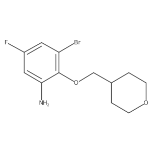 3-Bromo-5-fluoro-2-[(oxan-4-yl)methoxy]aniline Structure