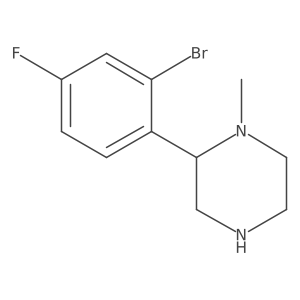 2-(2-Bromo-4-fluorophenyl)-1-methylpiperazine Structure
