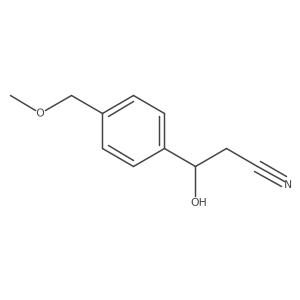 3-Hydroxy-3-(4-(methoxymethyl)phenyl)propanenitrile结构式
