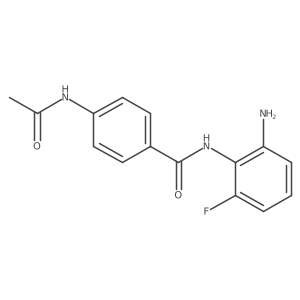 4-(Acetylamino)-N-(2-amino-6-fluorophenyl)benzamide结构式