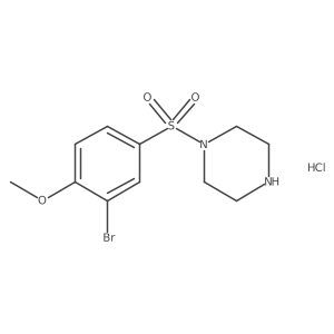 1-(3-Bromo-4-methoxybenzenesulfonyl)piperazine hydrochloride结构式