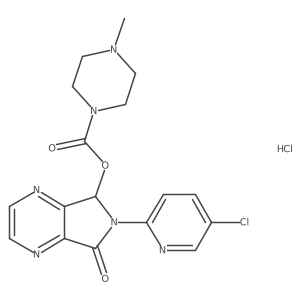 (5S)-6-(5-chloropyridin-2-yl)-7-oxo-5H,6H,7H-pyrrolo[3,4-b]pyrazin-5-yl 4-methylpiperazine-1-carboxylate hydrochloride结构式
