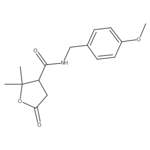 N-(4-methoxybenzyl)-2,2-dimethyl-5-oxotetrahydrofuran-3-carboxamide Structure