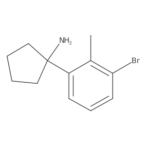 1-(3-Bromo-2-methylphenyl)cyclopentan-1-amine结构式