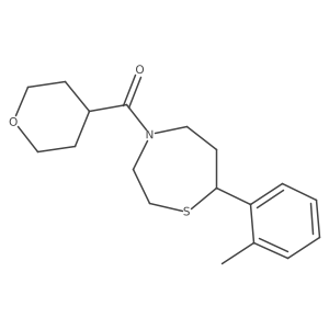 (tetrahydro-2H-pyran-4-yl)(7-(o-tolyl)-1,4-thiazepan-4-yl)methanone Structure
