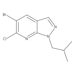 5-Bromo-6-chloro-1-isobutyl-1H-pyrazolo[3,4-b]pyridine结构式
