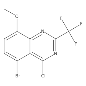 5-Bromo-4-chloro-8-methoxy-2-(trifluoromethyl)quinazoline结构式