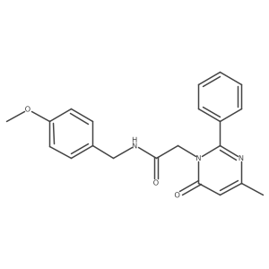N-[(4-Methoxyphenyl)methyl]-2-(4-methyl-6-oxo-2-phenyl-1,6-dihydropyrimidin-1-YL)acetamide Structure