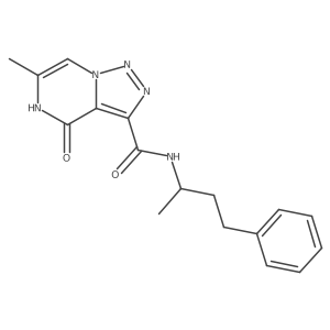 6-methyl-N-(1-methyl-3-phenylpropyl)-4-oxo-4,5-dihydro[1,2,3]triazolo[1,5-a]pyrazine-3-carboxamide结构式