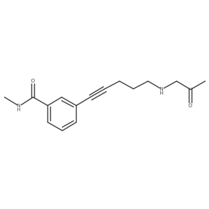 N-methyl-3-[5-(2-oxopropylamino)pent-1-ynyl]benzamide结构式