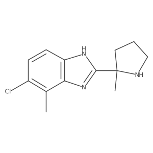(S)-6-Chloro-7-methyl-2-(2-methylpyrrolidin-2-yl)-1H-benzo[d]imidazole Structure