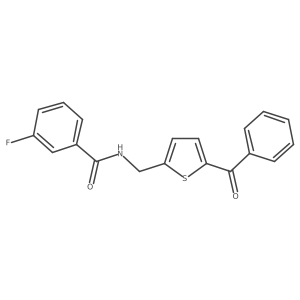 N-[(5-benzoylthiophen-2-yl)methyl]-3-fluorobenzamide结构式