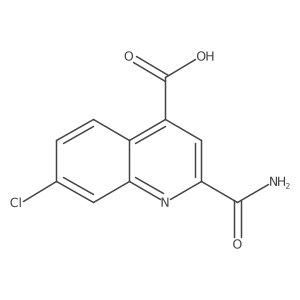 2-(aminocarbonyl)-7-chloro-4-Quinolinecarboxylic acid结构式