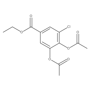 3-Chloro-5-(ethoxycarbonyl)-1,2-phenylene diacetate结构式