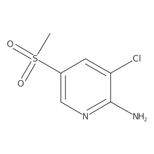 3-Chloro-5-methanesulfonylpyridin-2-amine结构式
