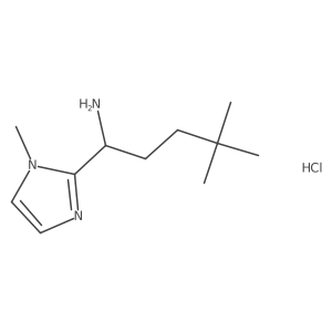4,4-dimethyl-1-(1-methyl-1H-imidazol-2-yl)pentan-1-amine hydrochloride结构式