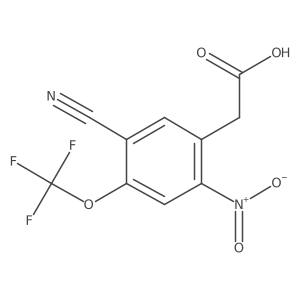 Benzeneacetic acid, 5-cyano-2-nitro-4-(trifluoromethoxy)-结构式