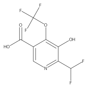 2-(Difluoromethyl)-3-hydroxy-4-(trifluoromethoxy)pyridine-5-carboxylic acid结构式