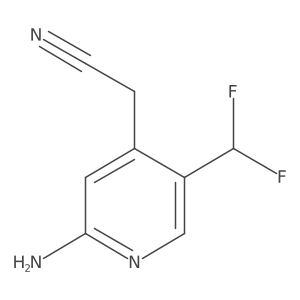 2-(2-Amino-5-(difluoromethyl)pyridin-4-yl)acetonitrile Structure