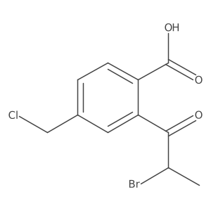 2-(2-Bromopropanoyl)-4-(chloromethyl)benzoic acid Structure