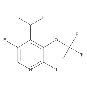 4-(Difluoromethyl)-5-fluoro-2-iodo-3-(trifluoromethoxy)pyridine结构式