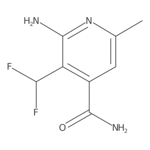 2-Amino-3-(difluoromethyl)-6-methylisonicotinamide Structure
