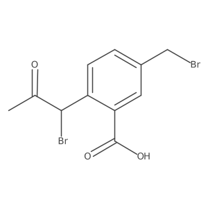 2-(1-Bromo-2-oxopropyl)-5-(bromomethyl)benzoic acid结构式