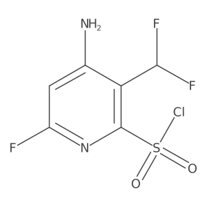 4-Amino-3-(difluoromethyl)-6-fluoropyridine-2-sulfonyl chloride结构式