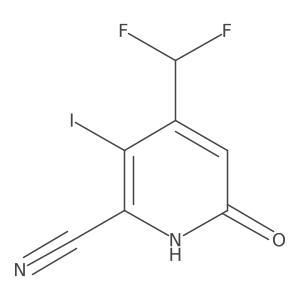 4-(Difluoromethyl)-6-hydroxy-3-iodopicolinonitrile结构式