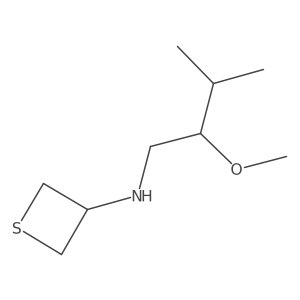 N-(2-Methoxy-3-methylbutyl)thietan-3-amine Structure