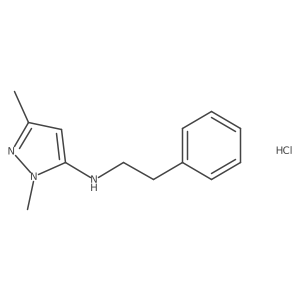 2,5-dimethyl-N-(2-phenylethyl)pyrazol-3-amine;hydrochloride结构式