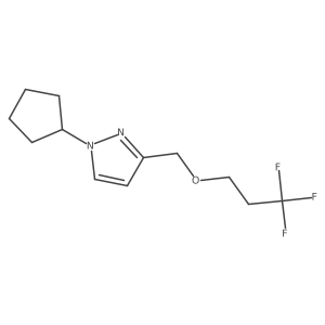 1-cyclopentyl-3-[(3,3,3-trifluoropropoxy)methyl]-1H-pyrazole Structure