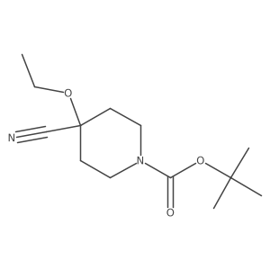 1-Piperidinecarboxylic acid, 4-cyano-4-ethoxy-, 1,1-dimethylethyl ester Structure