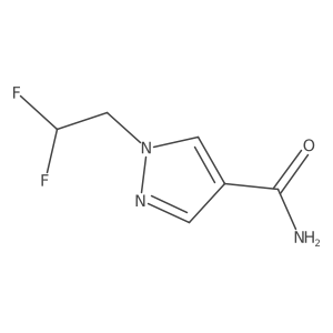1-(2,2-Difluoroethyl)-1H-pyrazole-4-carboxamide结构式