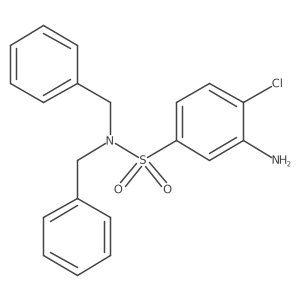 3-amino-N,N-dibenzyl-4-chlorobenzene-1-sulfonamide结构式
