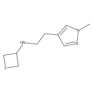 N-(2-(1-Methyl-1H-pyrazol-4-yl)ethyl)thietan-3-amine结构式