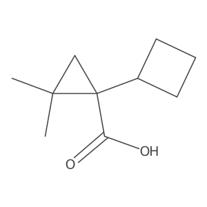 1-Cyclobutyl-2,2-dimethylcyclopropane-1-carboxylic acid结构式