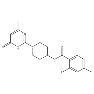 2,4-difluoro-N-(1-(4-methyl-6-oxo-1,6-dihydropyrimidin-2-yl)piperidin-4-yl)benzamide Structure