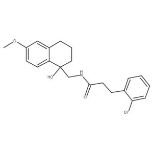 3-(2-bromophenyl)-N-[(1-hydroxy-6-methoxy-1,2,3,4-tetrahydronaphthalen-1-yl)methyl]propanamide Structure