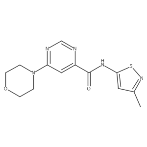 N-(3-methylisothiazol-5-yl)-6-morpholinopyrimidine-4-carboxamide结构式