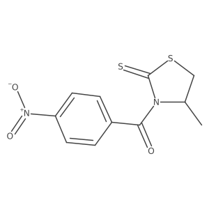 (4-Methyl-2-sulfanylidene-1,3-thiazolidin-3-yl)-(4-nitrophenyl)methanone结构式
