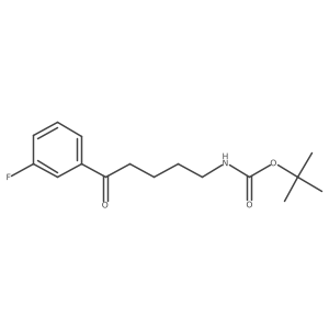 tert-Butyl N-[5-(3-fluorophenyl)-5-oxopentyl]carbamate结构式