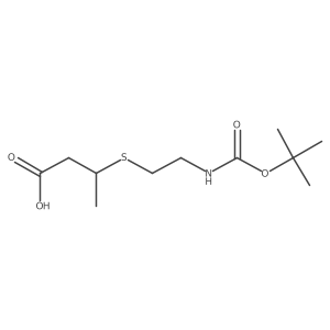 3-[(2-{[(Tert-butoxy)carbonyl]amino}ethyl)sulfanyl]butanoic acid Structure